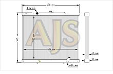 Радиатор алюминиевый MMC Pajero Sport 96-08 4D56 40mm AT AJS