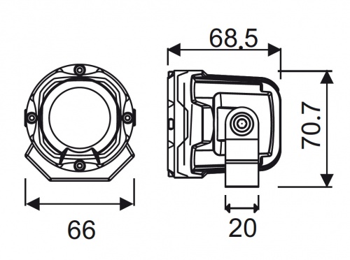 Светодиодная лазерная фара дальнего света РИФ 10W LED фото 5