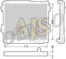 Радиатор двигателя Denso Toyota Land Cruiser J200 1VD-FTV 07-15