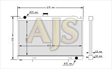 Радиатор алюминиевый Nissan Silvia S14-15, 240SX 40мм AT AJS