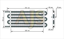 Радиатор масляный трансмиссионный "серия 400" 300x190x19