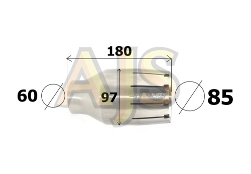 Насадка на глушитель 180*63мм F1 style фото 2