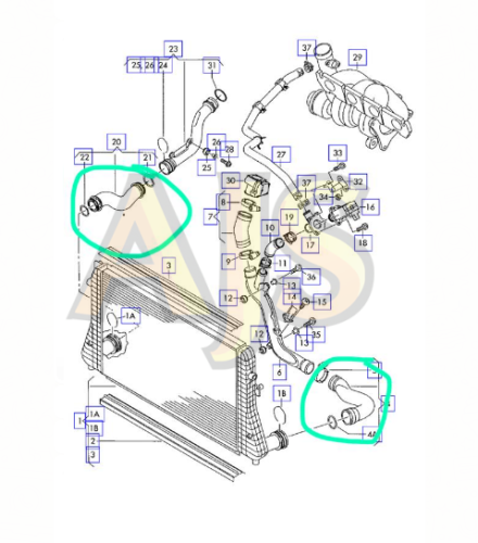 Интеркулер VW Golf MK5, MK6, Passat B6, Audi TT Wagner style tube-fin фото 8