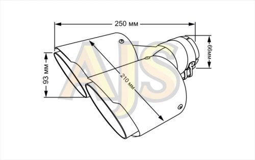 Насадка на глушитель Akrapovic style с карбоном 63,  102 двойная пара