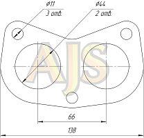 Taiko фланец под коллектор Toyota 1G OEM 1714170040