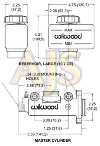 Wilwood Цилиндр тормозной 260-3372