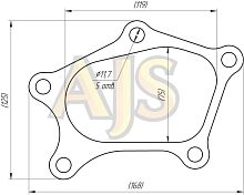 Taiko прокладка турбины, на выпуск Subaru EJ20X OEM 44011AG030