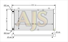 Радиатор алюминиевый ВАЗ Калина 60мм МТ AJS