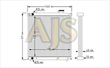 Радиатор алюминиевый Suzuki Escudo, Grand Vitara 2.5l  94-04 рядный 40мм AT AJS