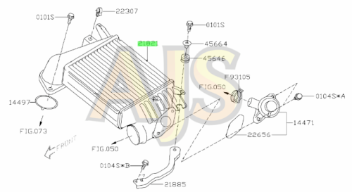 Интеркулер Subaru Impreza WRX 08-14, Legacy 08-14 фото 2