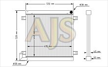 Радиатор алюминиевый ГАЗ 3302 Газель Бизнес 40 мм МТ AJS