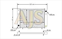 Радиатор алюминиевый ГАЗ 3110 56мм МТ AJS