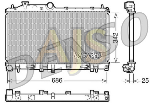 Радиатор двигателя Denso Subaru Forester SH EJ255 07-12