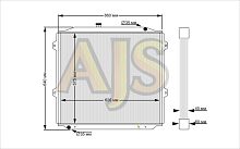 радиатор алюминиевый Toyota Prado90, Surf185 5VZ 96-02  40мм AT AJS