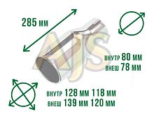 Насадка на глушитель 66мм, 115мм.