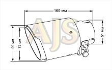 Насадка на глушитель Akrapovic style с карбоном 51мм, 90мм.