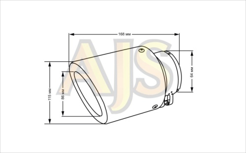 Насадка на глушитель Akrapovic style закругленная с карбоном 64, 115