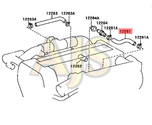 Toyota патрубок 1226188401 фото 2