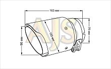 Насадка на глушитель Akrapovic style с карбоном 76мм, 102мм.