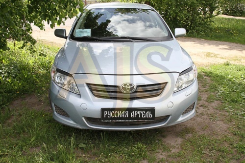 Toyota Corolla Sd 2007—2010 Накладки на фары (реснички) комплект 2шт фото 2