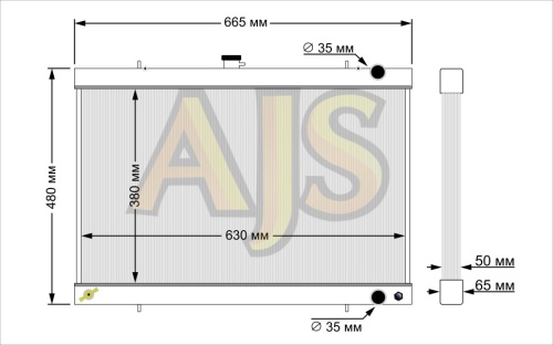 радиатор алюминиевый Nissan Skyline R32 50мм MT AJS фото 9