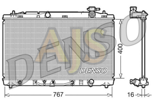 Радиатор двигателя Denso Lexus ES, Avalon GSX30, Toyota Camry V40 2GRFE 05-12