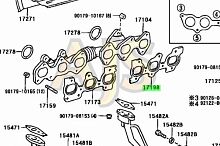 Toyota прокладка выпускного коллектора 1719846010