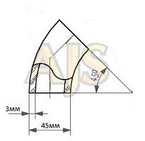 отвод 45*3 45гр SS304