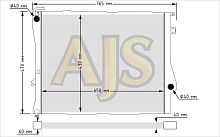 Радиатор алюминиевый BMW E39, E38 40мм AT AJS