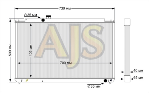 радиатор алюминиевый Toyota Mark JZX100 40мм AT AJS