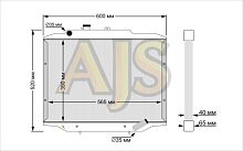 радиатор алюминиевый MMC Delica P25-35 4d56 40мм AT AJS