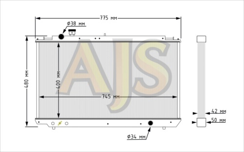 Радиатор алюминиевый Toyota Aristo JZS 160 2JZ-GE 40мм AT AJS