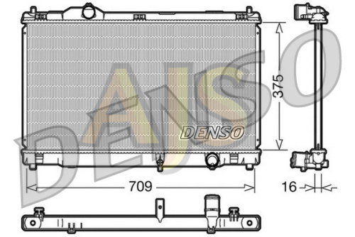 Радиатор двигателя Denso Lexus IS250 XE20 4GR-FSE 05-13