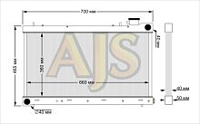 радиатор алюминиевый Subaru Forester SG5 turbo 40мм AT AJS