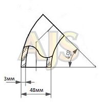 отвод 48*3 45гр SS304