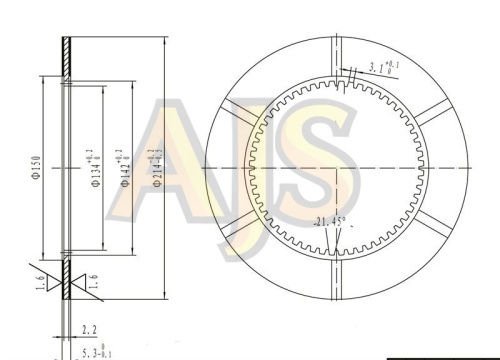 Диск сцепления AJS OS Giken style 214мм