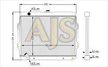 Радиатор алюминиевый MMC Pajero V43 6G72 40мм AT AJS